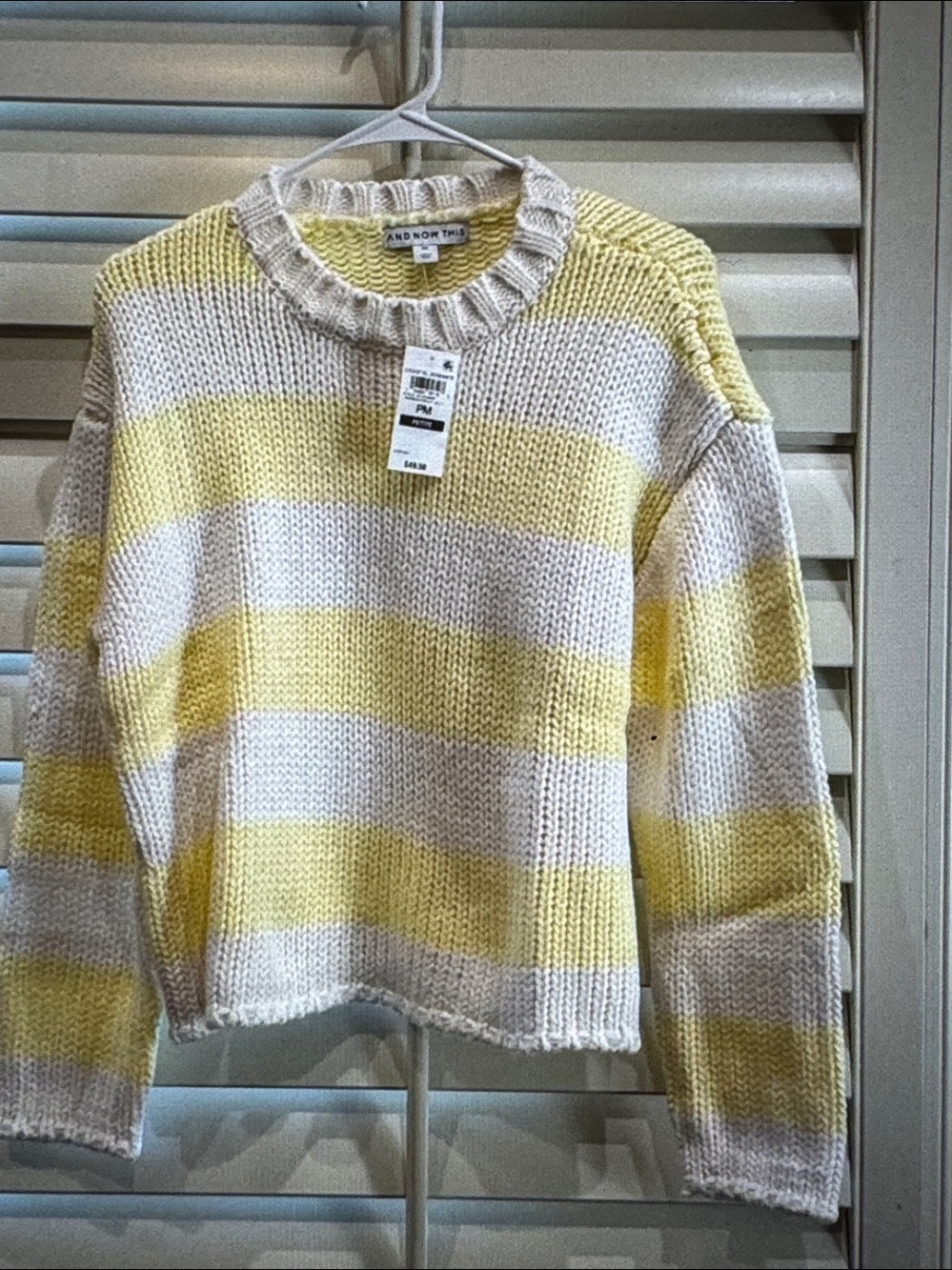 And Now This Women's Drop Shoulder Striped Sweater